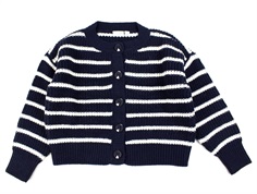 Name It dark sapphire striped boxy knit cardigan